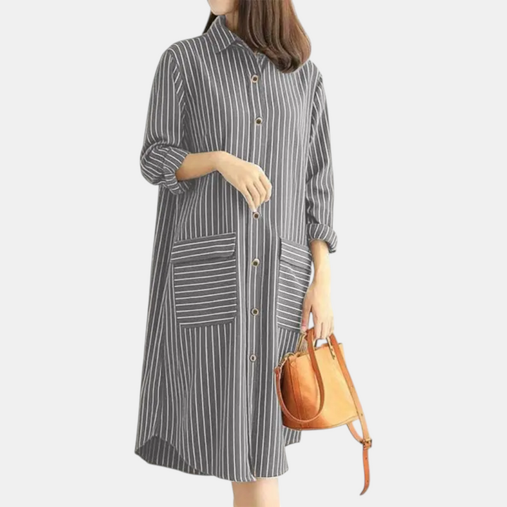 Georgina Button Front Midi Dress