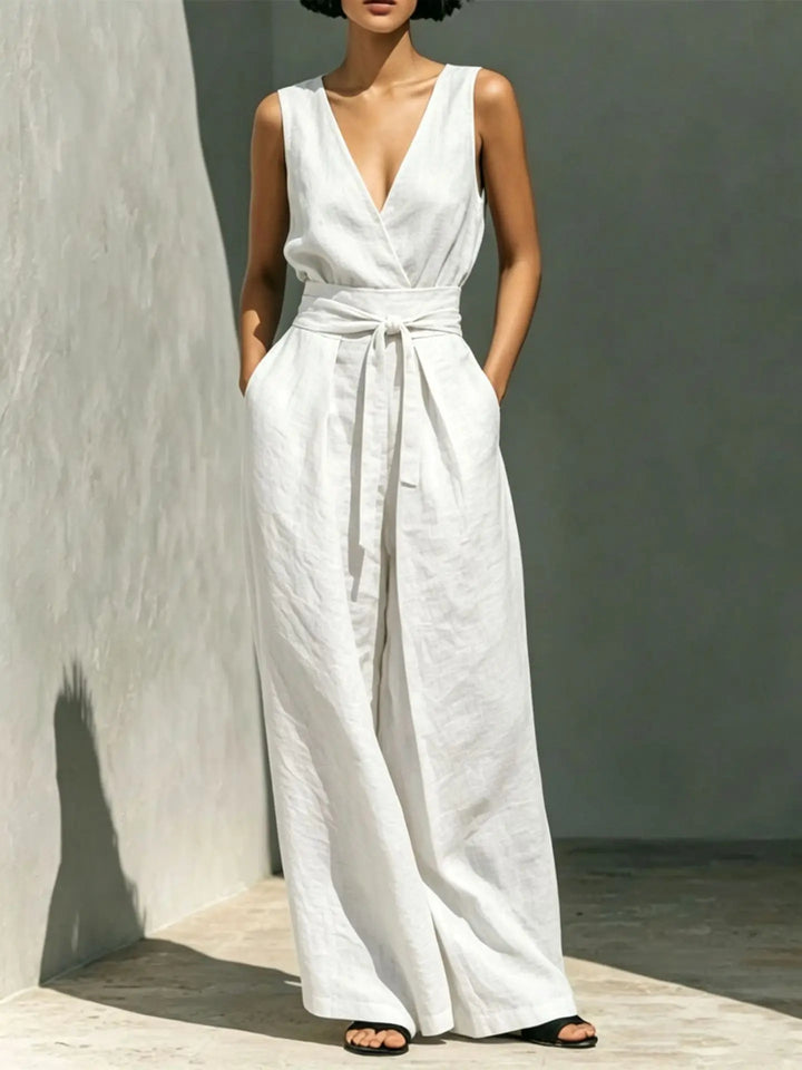 Reese Sleeveless Vest Wide Leg Pants Set