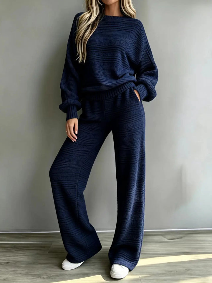 Selene Cozy Stripe Matching Set