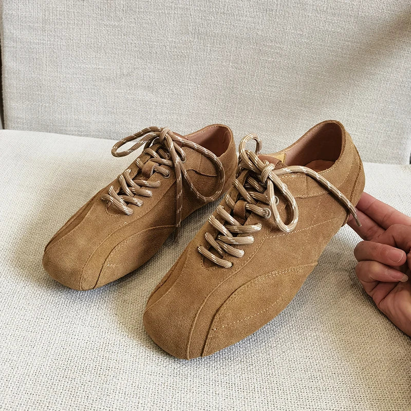 Sable Wide Toe Suede Sneakers