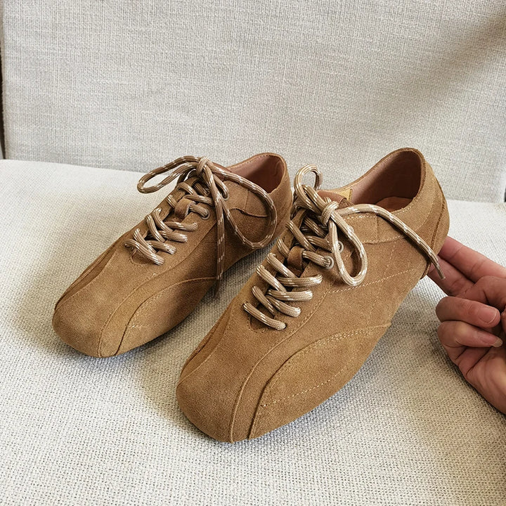 Sable Wide Toe Suede Sneakers