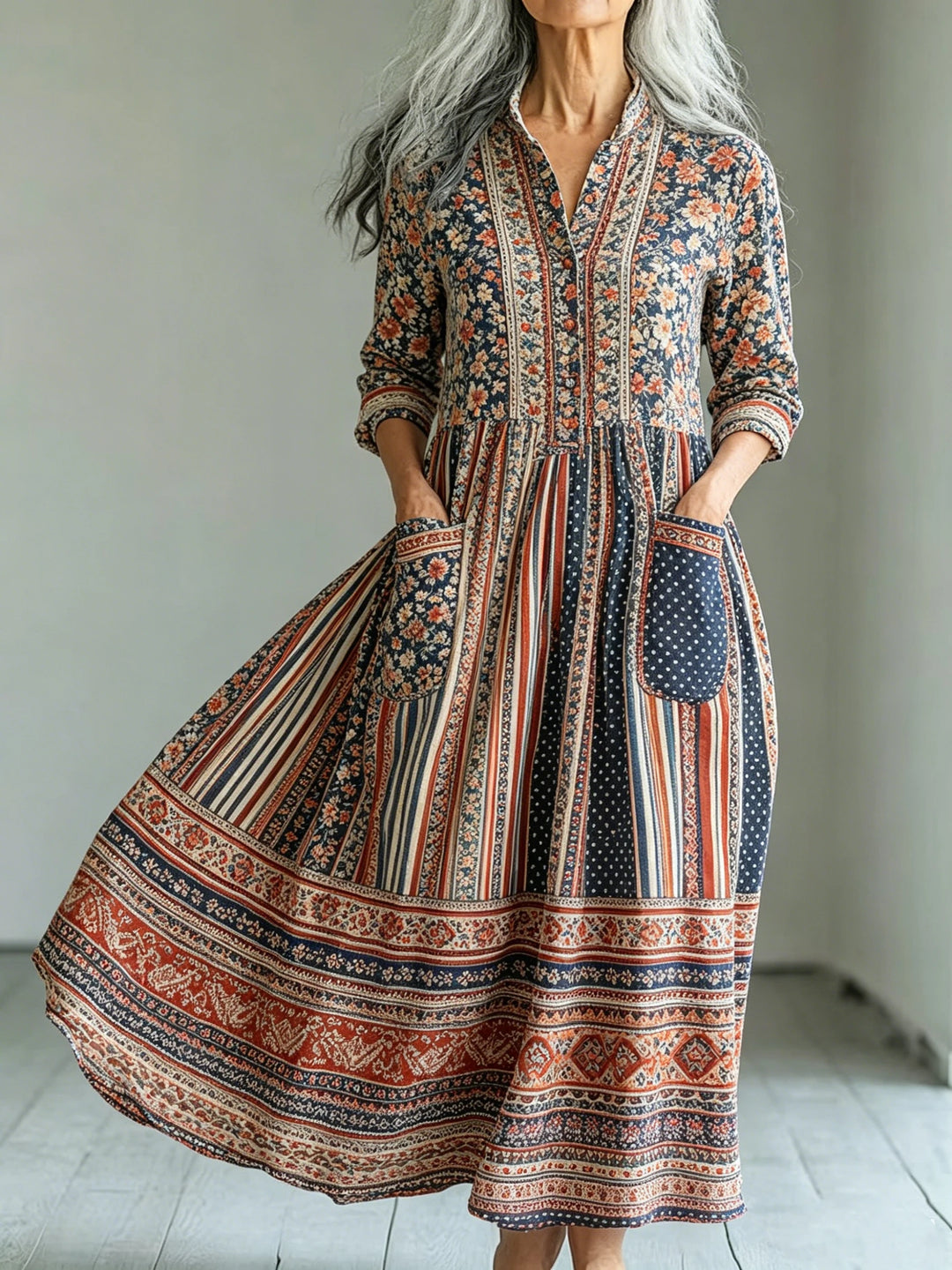 Seraphina Bohemian Printed Maxi Dress