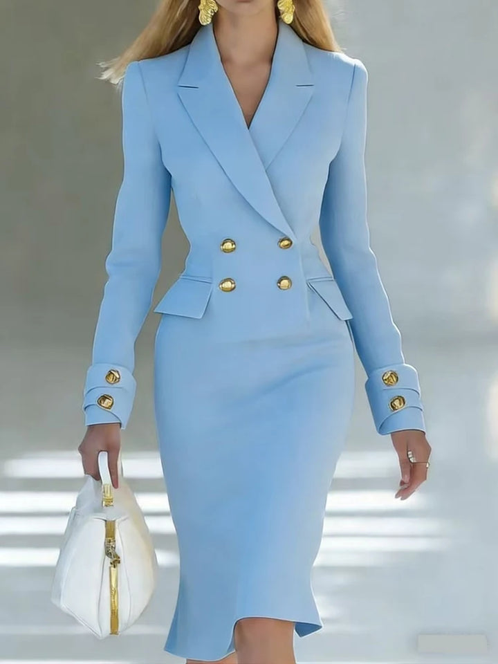 Florenda Tailored Office Midi Dress