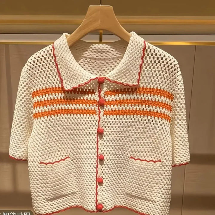 Maisie Crochet Knitted Blouse