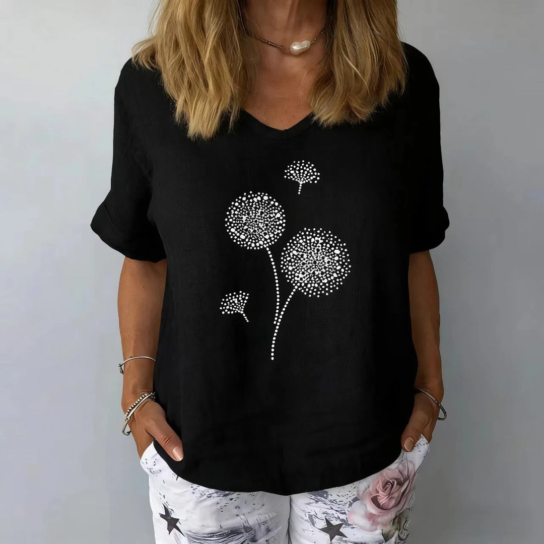 Chelsea Botanical Linen Blouse