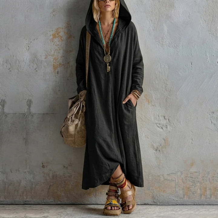Everly Bohemian Hooded Maxi Dress
