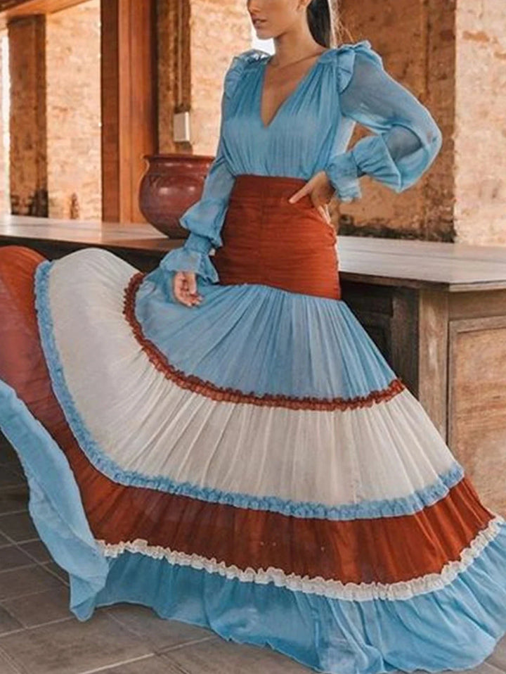 Calista Tiered Bohemian Maxi Dress