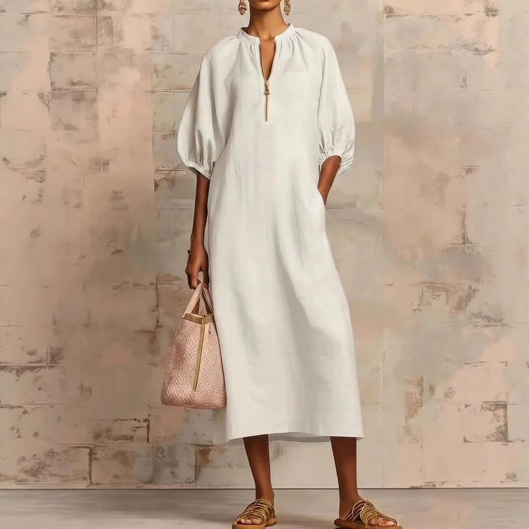Solana Puff Sleeve Midi Dress