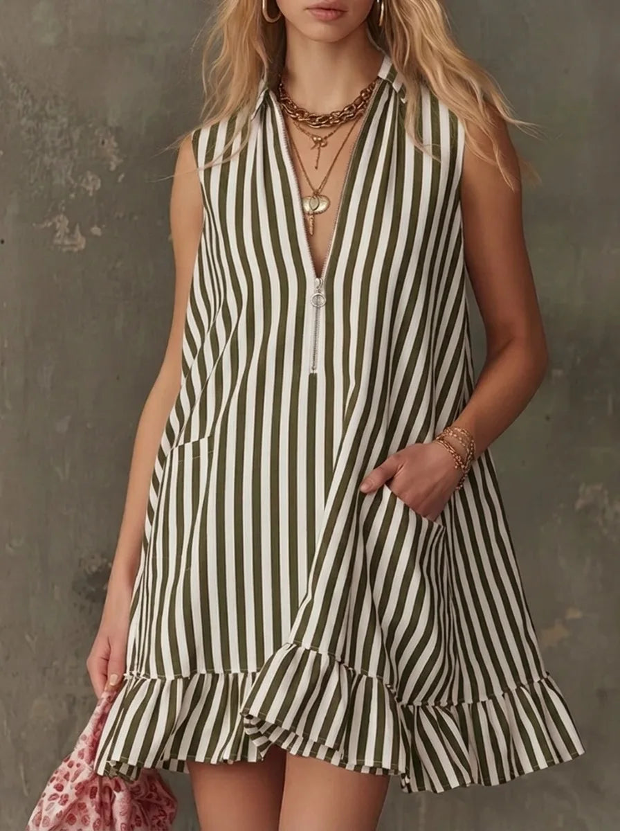 Tessa Flowy Ruffle Hem Mini Dress