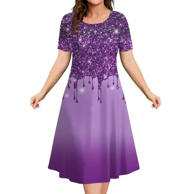 Abigail Printed A Line Midi Dress