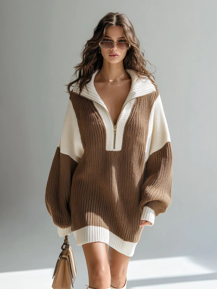 Elspeth Half Zip Sweater Dress