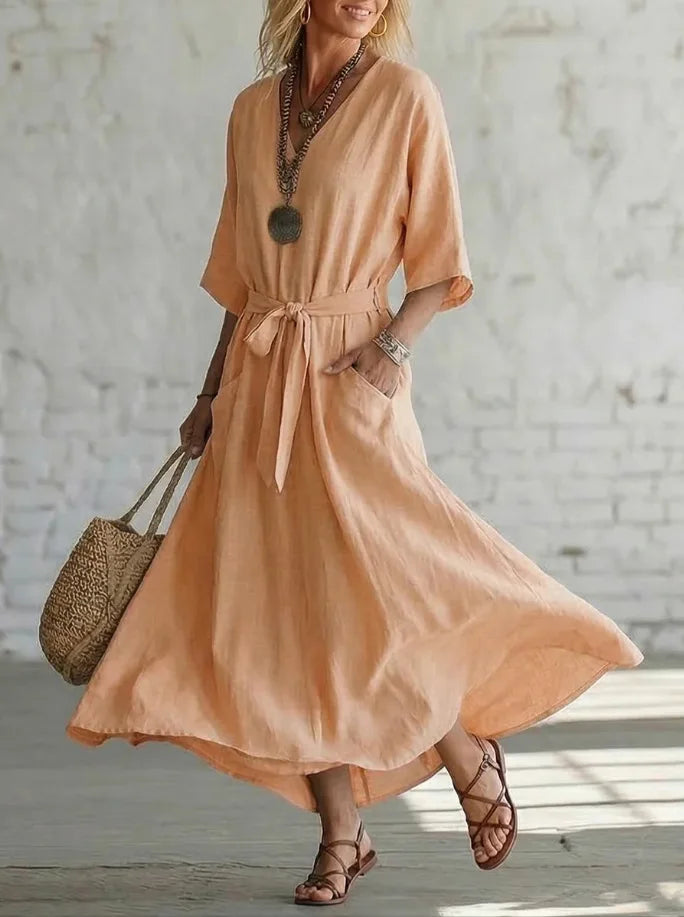 Kendall Tie Waist Maxi Dress