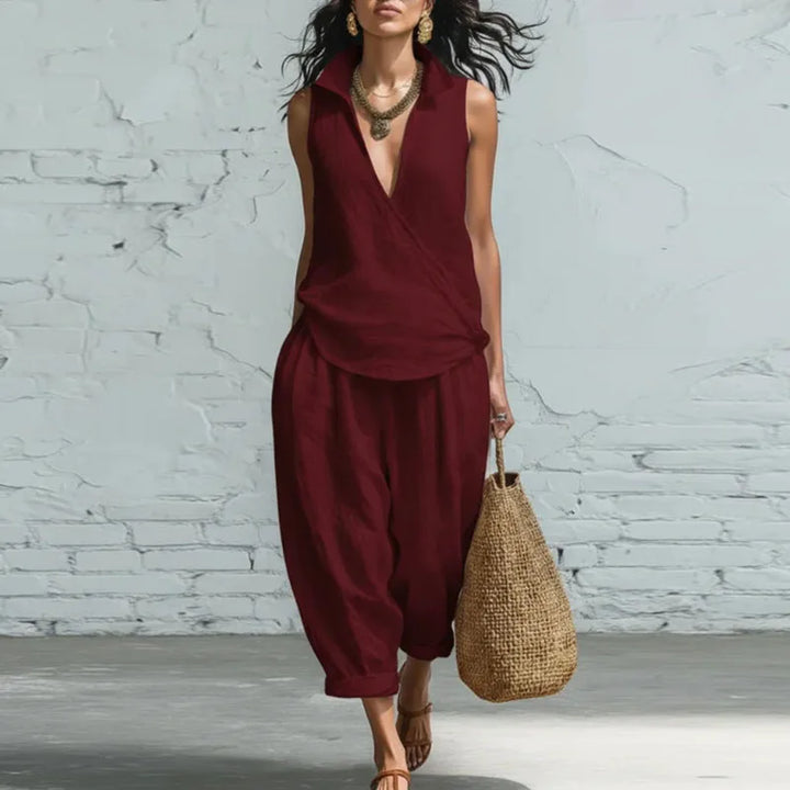 Zeloria Summer Linen Matching Set