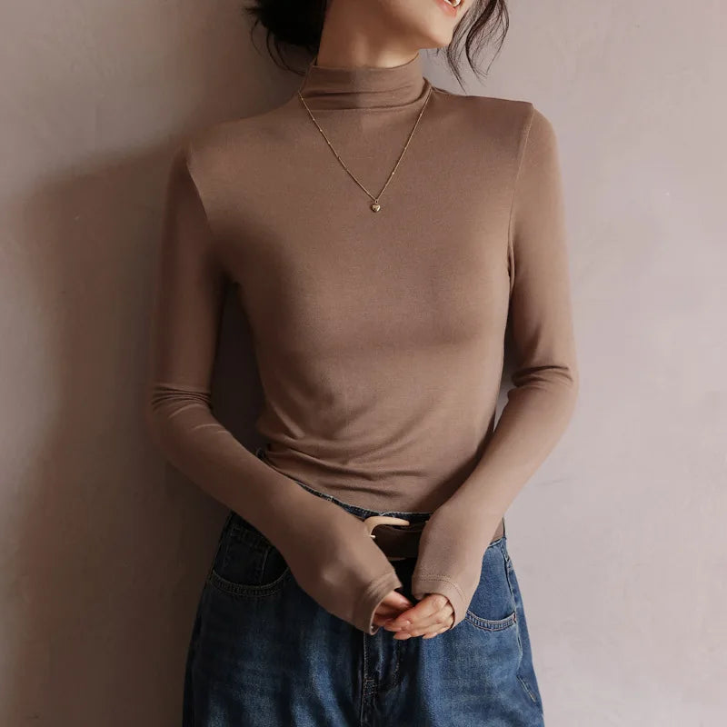 Delia Mock Neck Knit Top