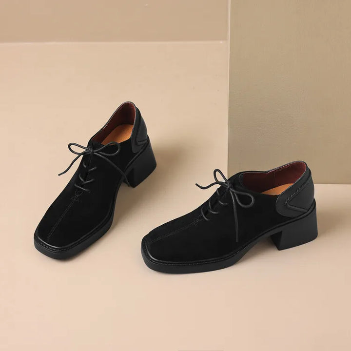 Sutton Suede Block Heel Loafers
