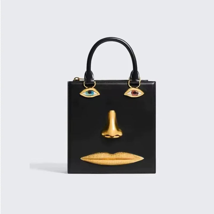 Genevieve Statement Face Top Handle Bag