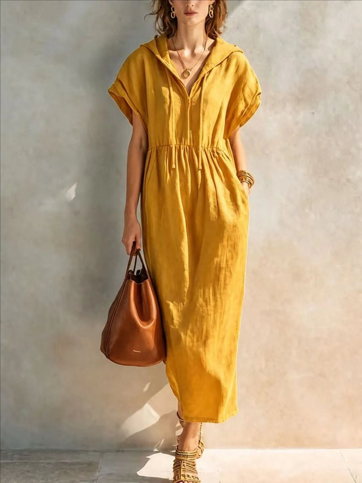 Aviana Casual Hooded Maxi Dress