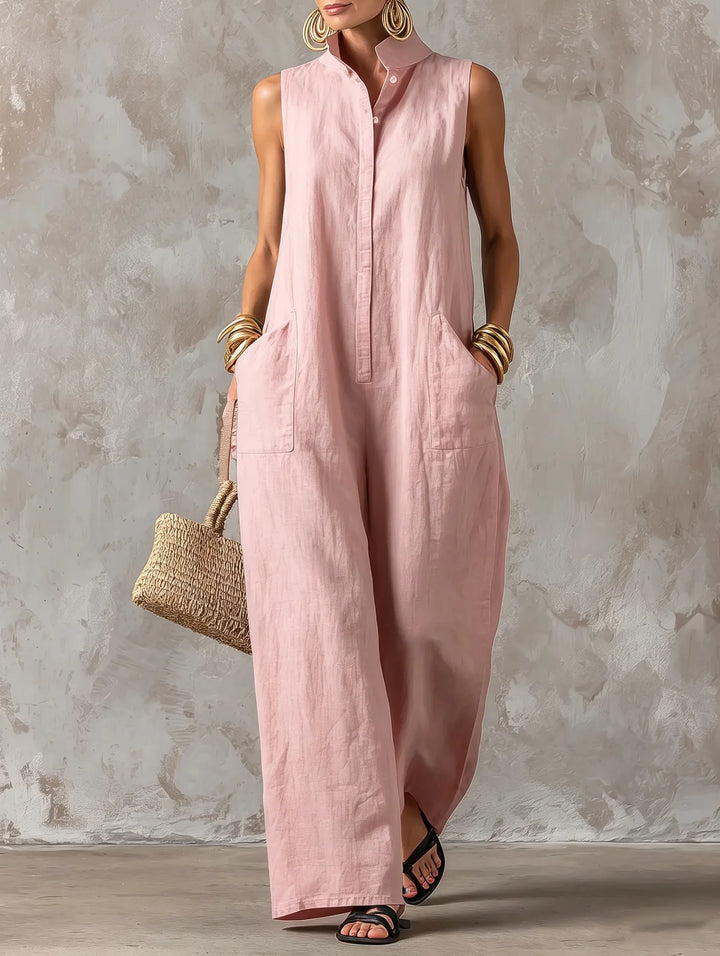 Presley Effortless Stand Collar Jumpsuit