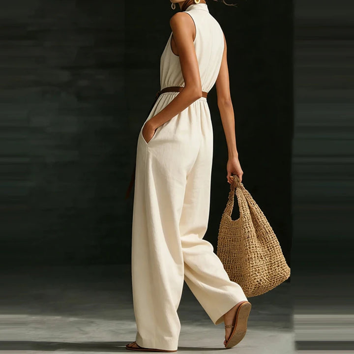 Celia V Neck Wide Leg Jumpsuit