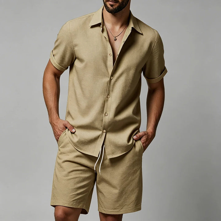 Beckett Button-Up Shorts Set