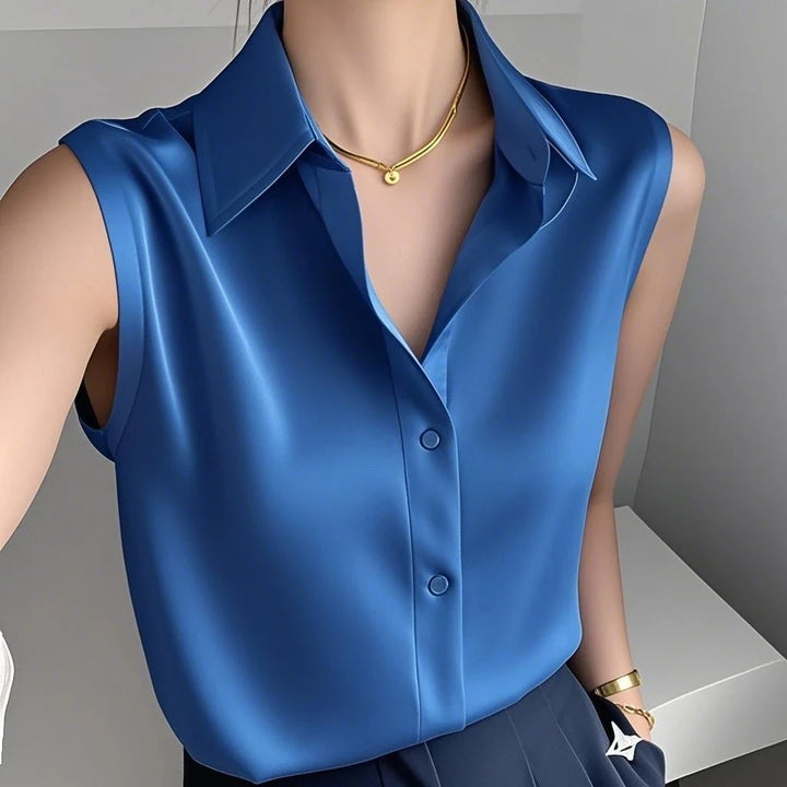Aiyana Satin Sleeveless Blouse