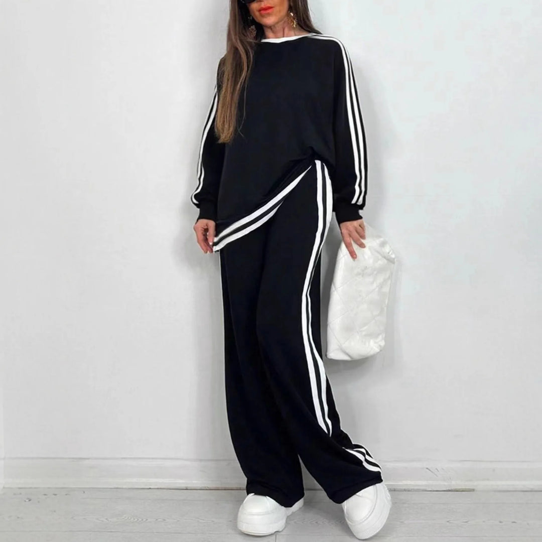 Milda Sports Stripe Lounge Set