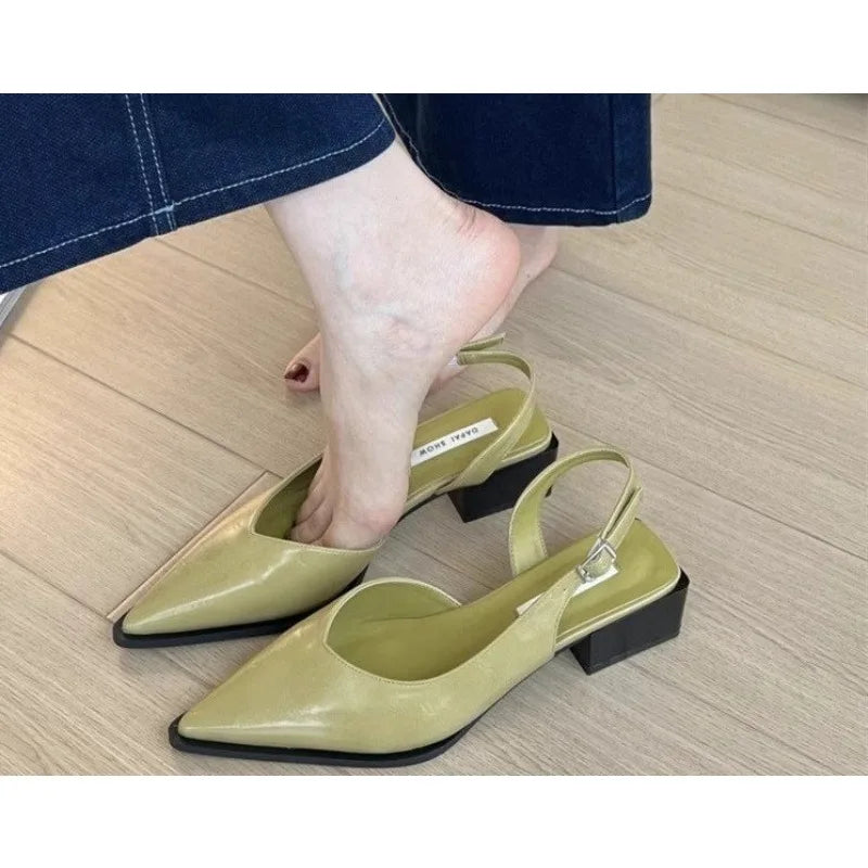 Elara Low Heel Slingback Shoes