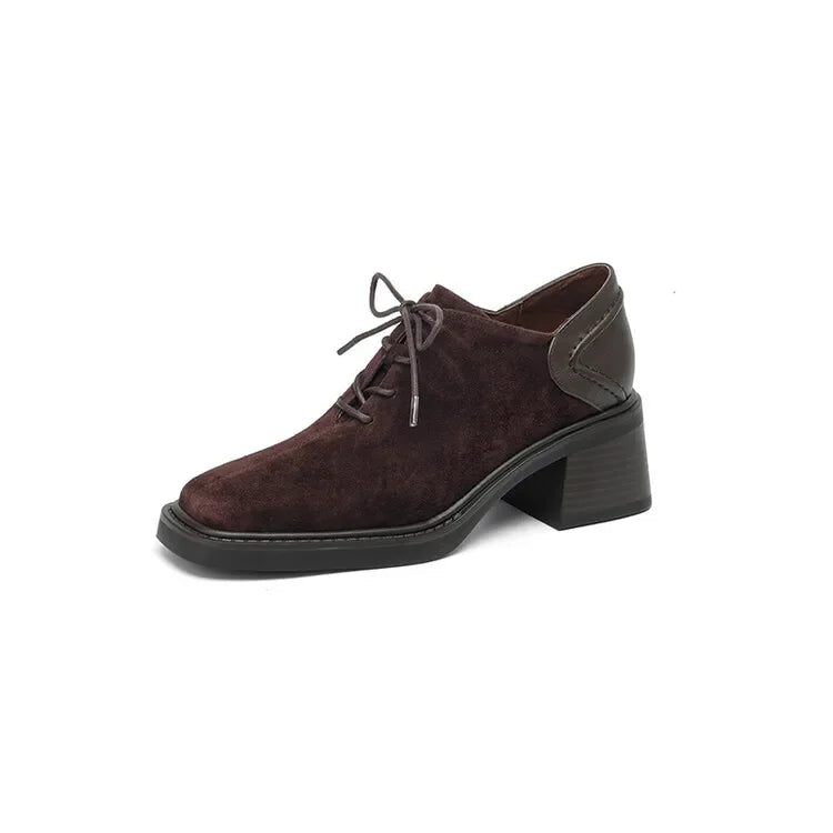 Sutton Suede Block Heel Loafers