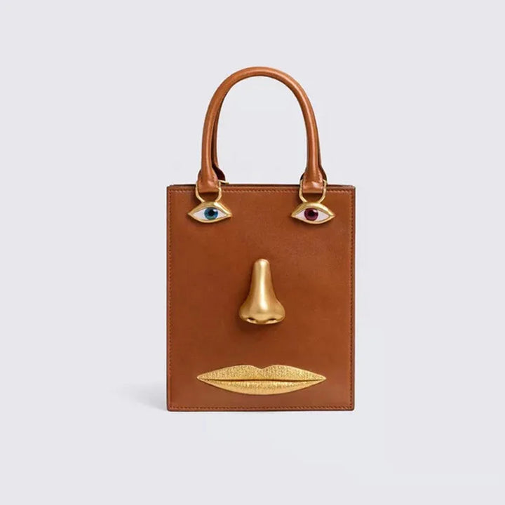 Genevieve Statement Face Top Handle Bag