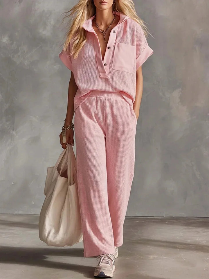 Annika Waffle Knit Matching Set