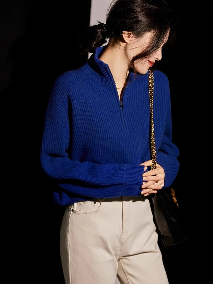 Camille Half-Zip Cashmere Sweater