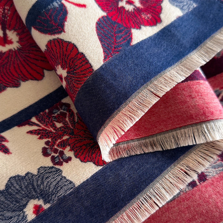 Elowen Warm Floral Cashmere Shawl