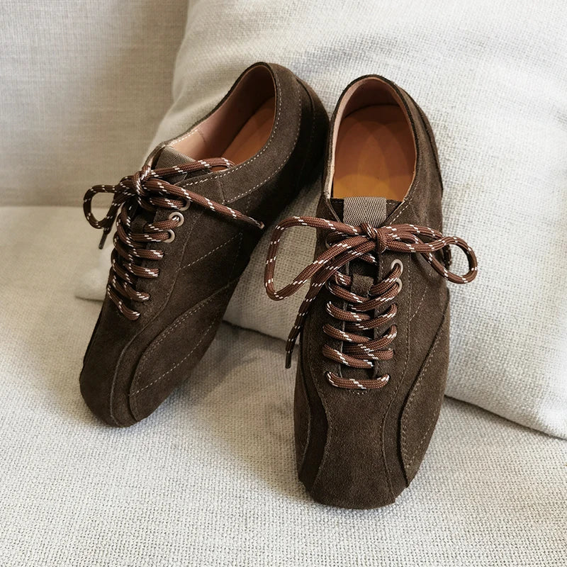 Sable Wide Toe Suede Sneakers
