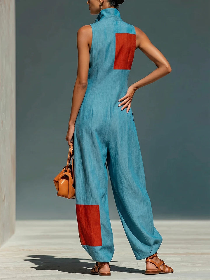 Charlotte Contrast Patchwork Jumpsuit