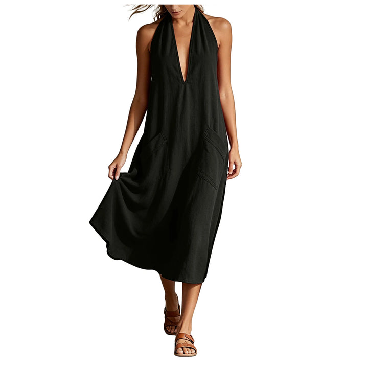 Reese Breathable Linen Midi Dress