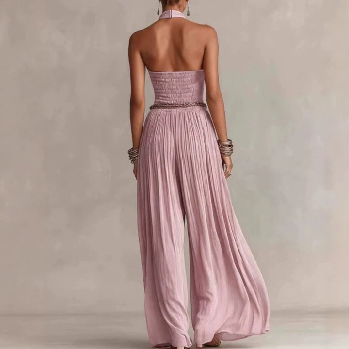 Selene Halter Neck Wide Leg Jumpsuit