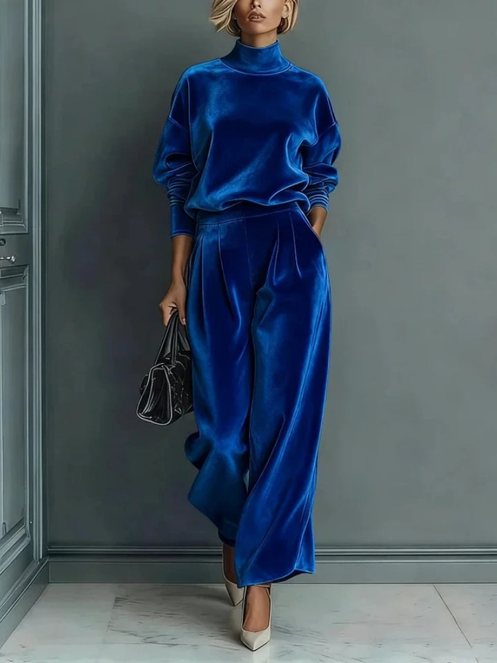 Laurel High Neck Velvet Set