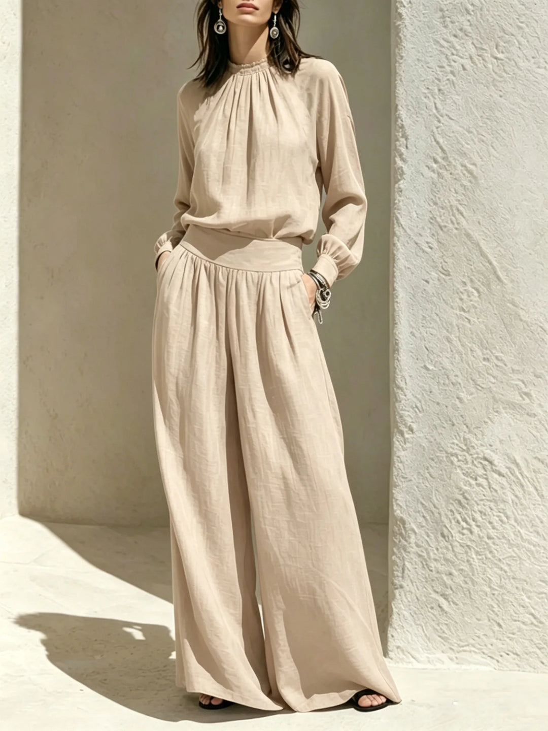 Arabella Lantern Sleeve Trouser Set