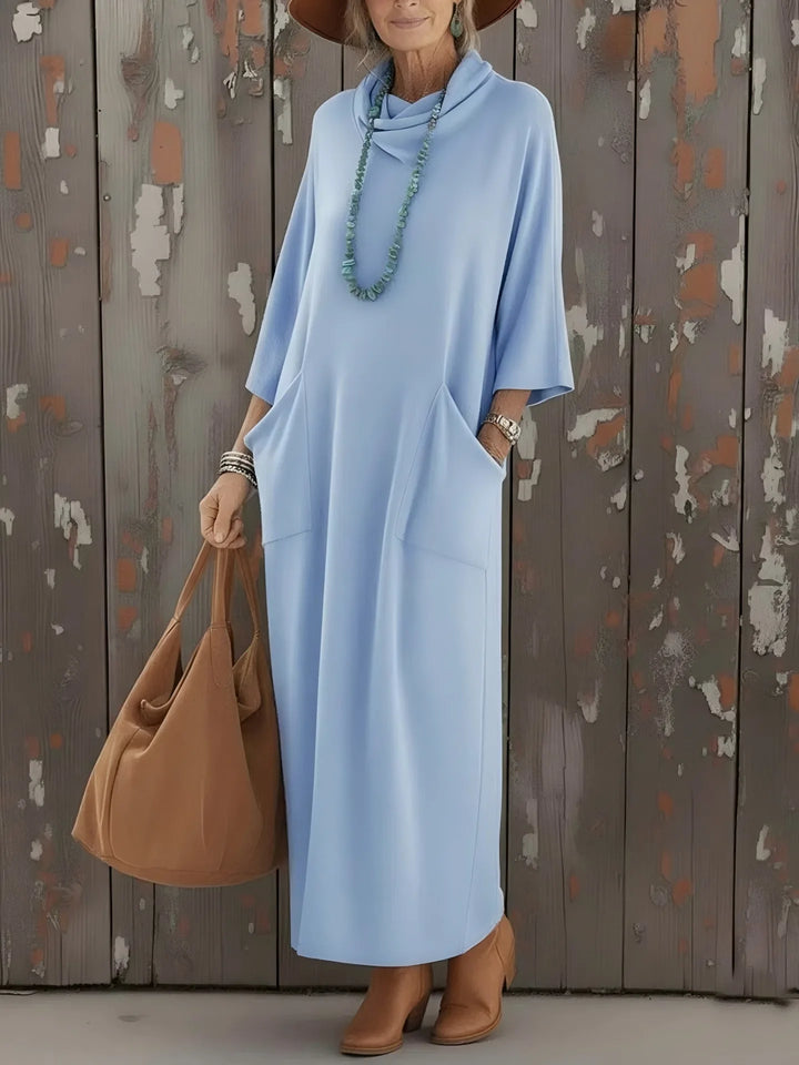 Talia Long Sleeve Loose Fit Casual Maxi Dress
