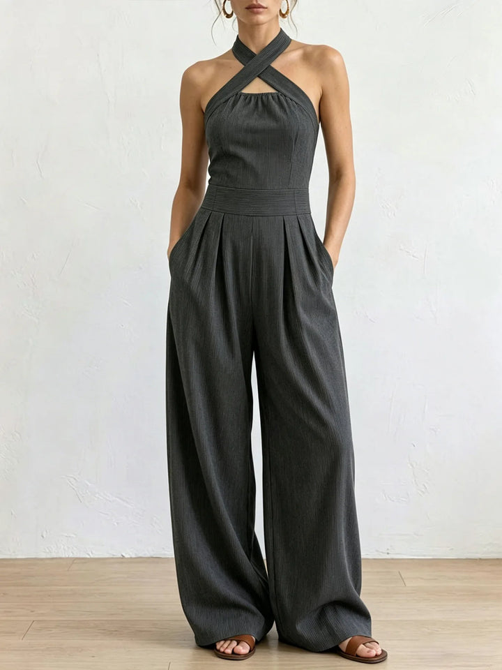 Valeria Halter Wide Leg Jumpsuit