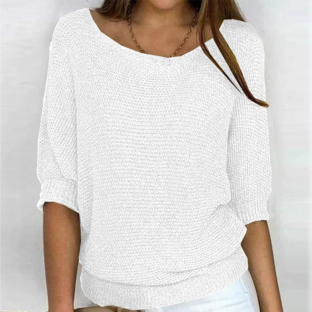 Yolanda Ribbed Cuff Knit Top