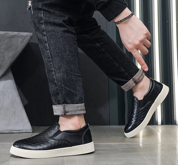 Landon Leather Slip-On Sneakers