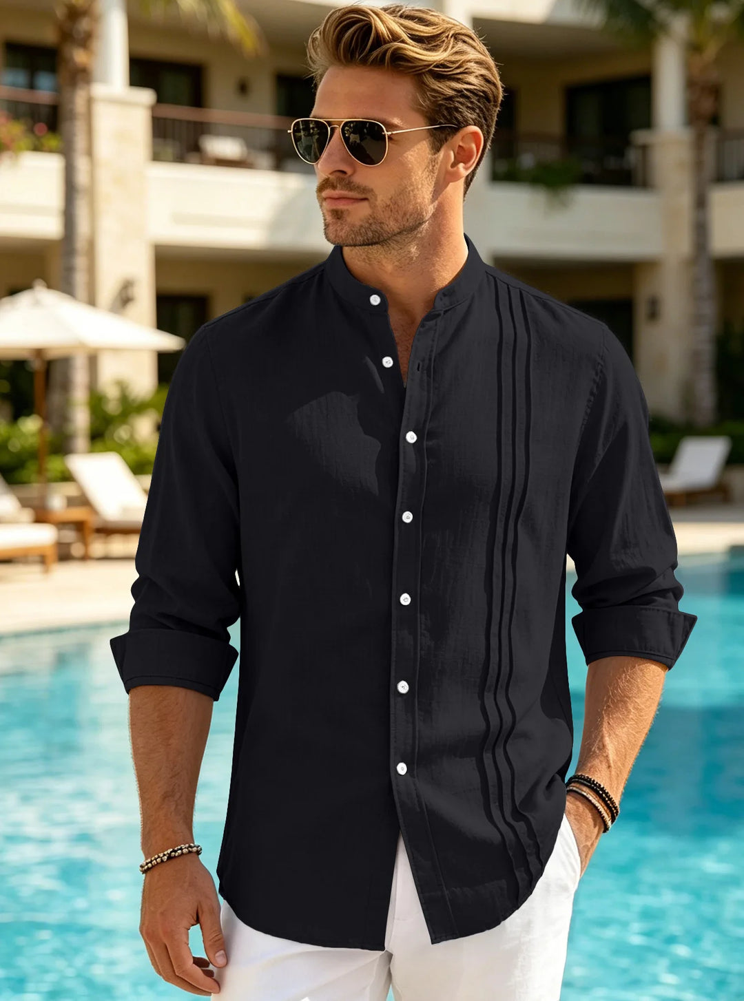 Weston Casual Stand Collar Shirt