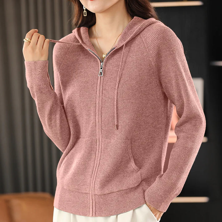 Raina Ribbed Hood Cardigan