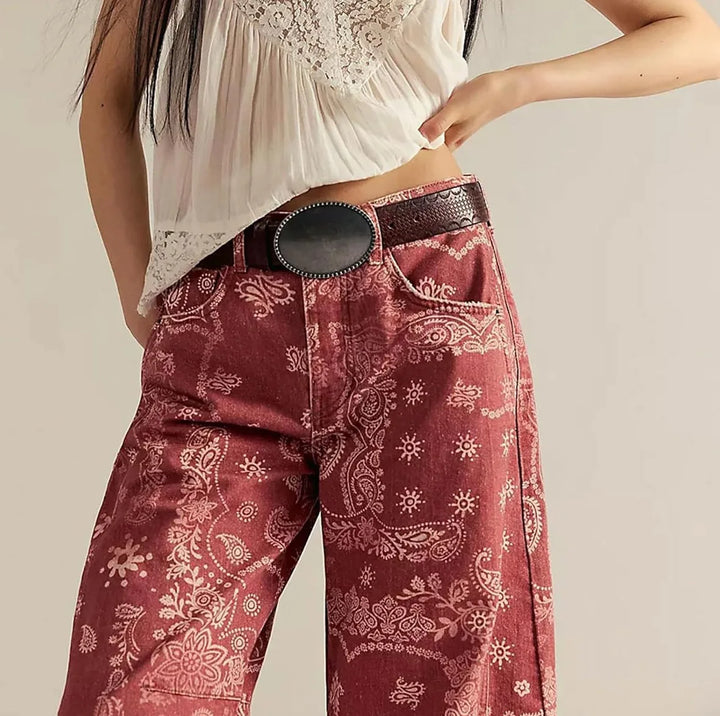 Lorelei Printed Wide Leg Jeans