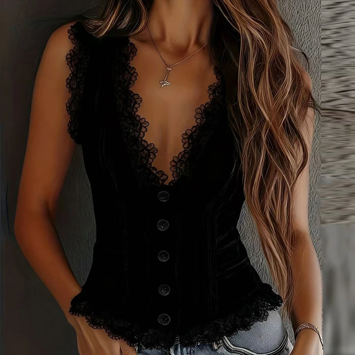 Elowen Deep V Neck Blouse
