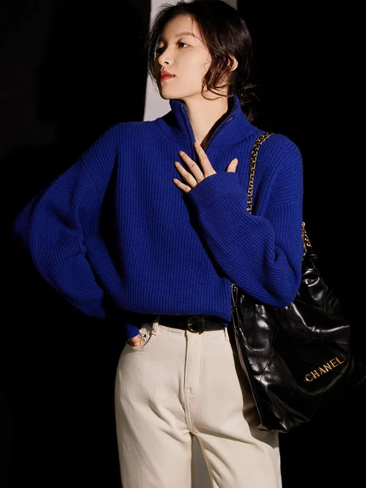 Camille Half-Zip Cashmere Sweater