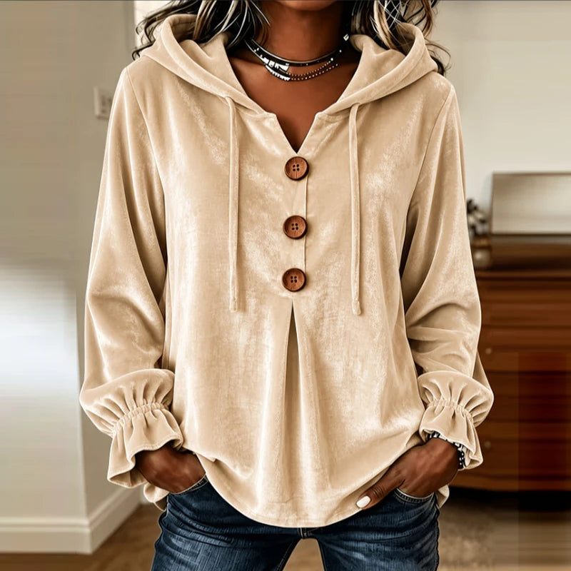 Marnie Ruffle Relaxed Hoodie