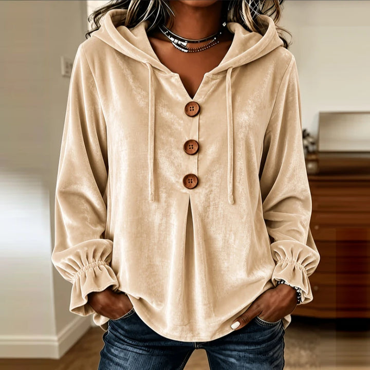 Marnie Ruffle Relaxed Hoodie