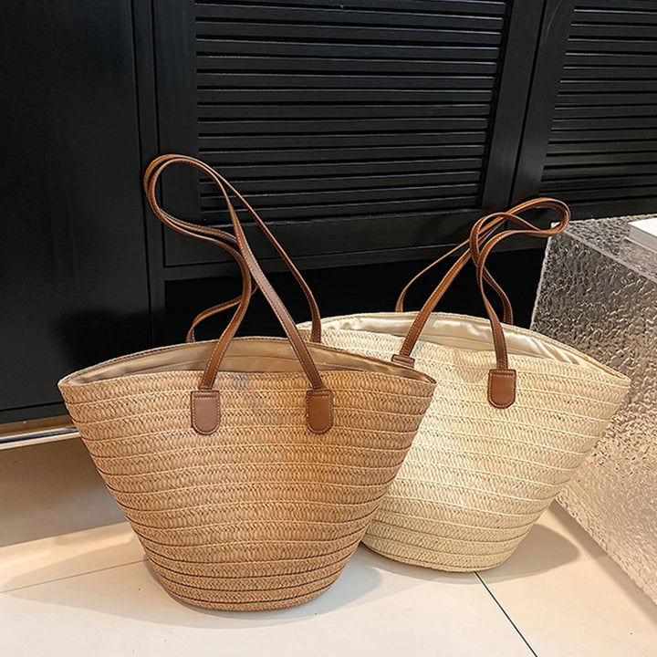 Sia Straw Woven Shoulder Bag